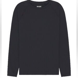 Rhone Men's Black Reign Long Sleeve Performance Shirt